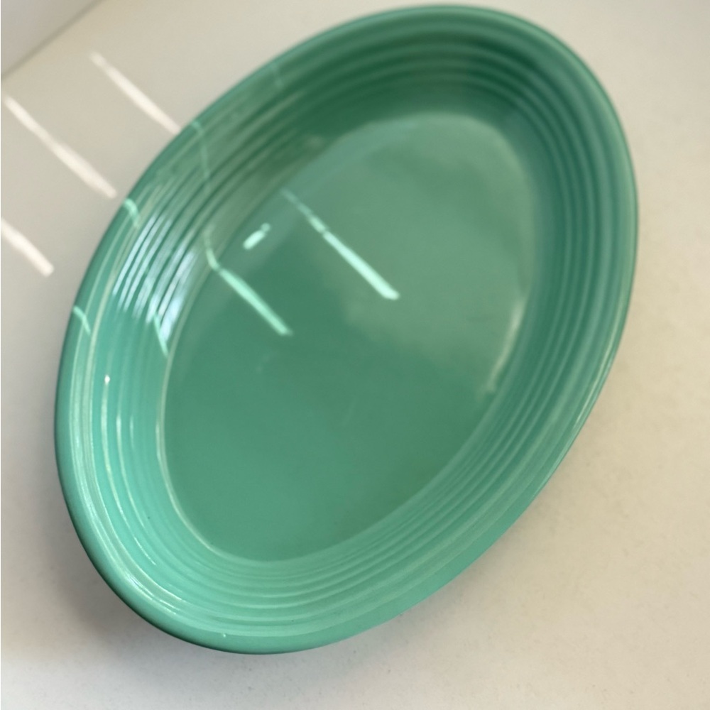 Vintage Cantinaware China Oval Ceramic Platter Green - Picture 7 of 7